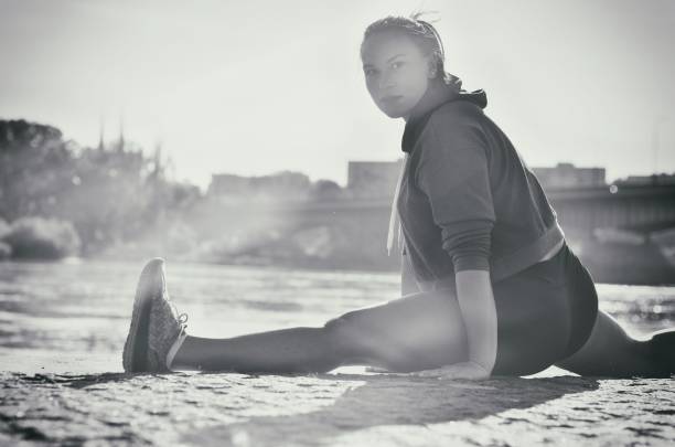 istock Young woman woman stretching out 666370618