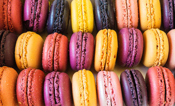 istock traditional french multilored macaroons 666377300