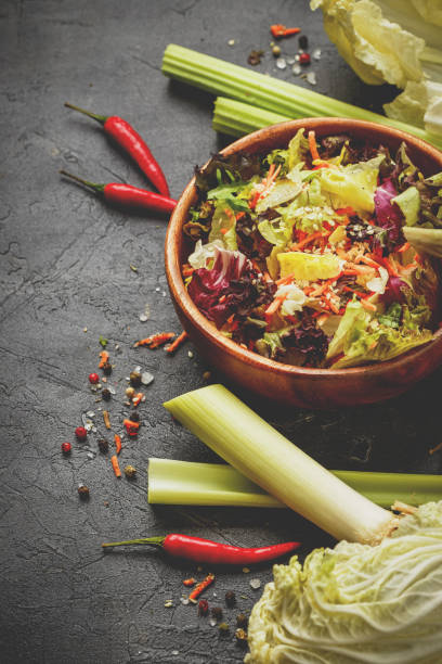 istock Fresh salad leaves mixFresh salad leaves mix 666379128
