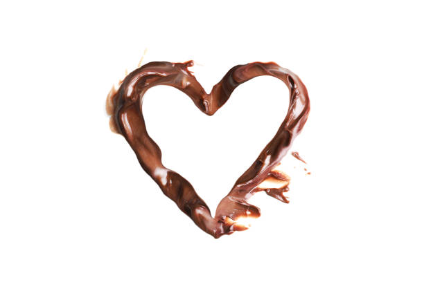 istock Chocolate heart isolated on white background 666390840