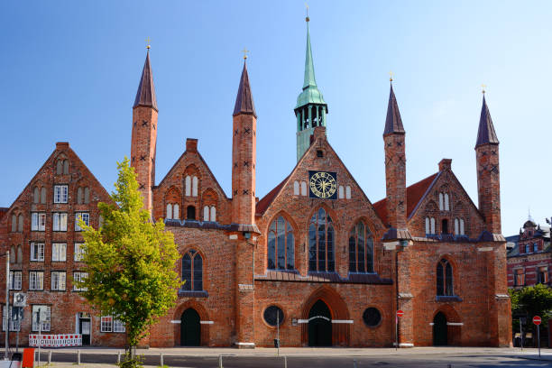 Heiligen-Geist-Hospital in Lubeck old city, Germany stock photo