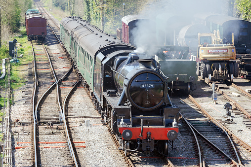 Aberdeen, Scotland - Oct 10, 2023: Steam Locomotive No 60103, the famous \