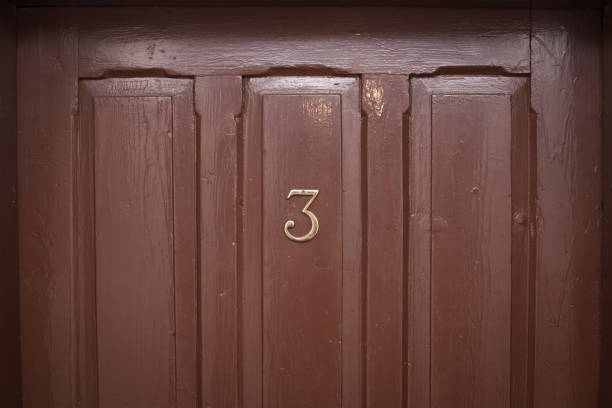 istock Number three wooden door in an ancient hotel 666476796