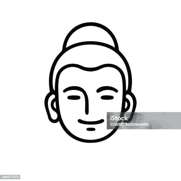 Head Of Buddha Stock Illustration - Download Image Now - Religious Icon,  Buddha, Head - iStock