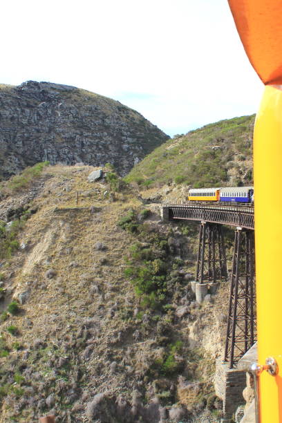 istock Back of the Train Crossing the Trestle 666480320