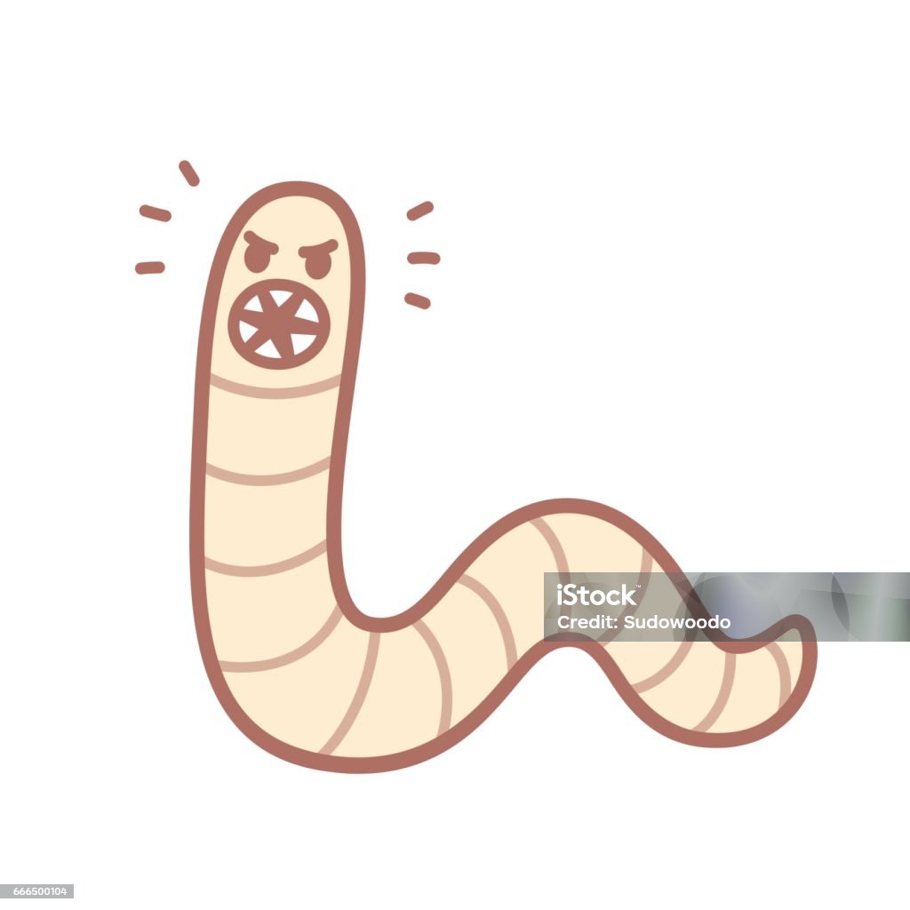 Cartoon Parasite Worm Stock Illustration - Download Image Now - Nematode  Worm, Pinworm, Tapeworm - iStock