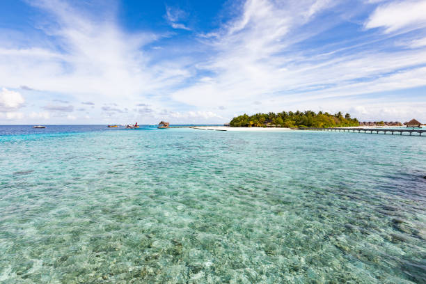 istock Panoramic view of an Atoll, Maldives 666507480