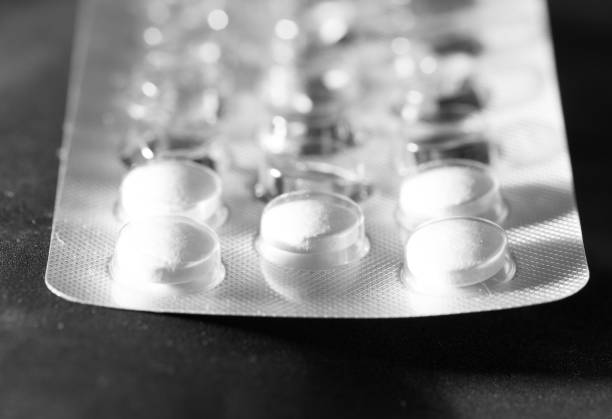 istock medical pills. close-up 666513646