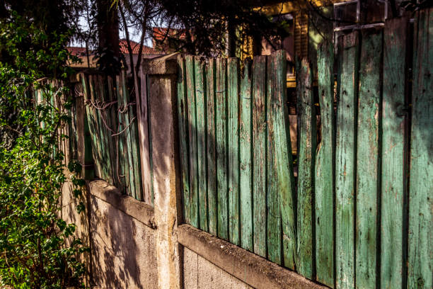 Fence, Flooring, Wood - Material, Textured, Paint