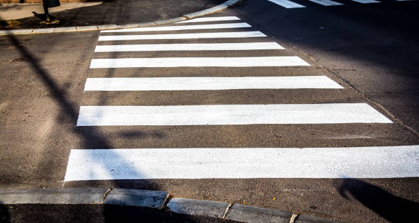 istock Zebra pedestrian crossing on the road 666523562