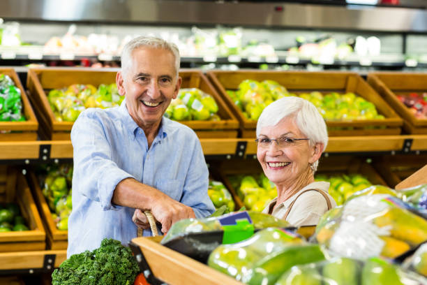 istock Senior couple doing some shopping together 666524010