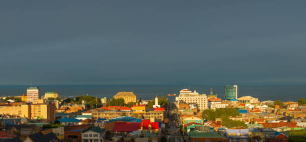 istock Punta Arenas Skyline at Sunset 666533130