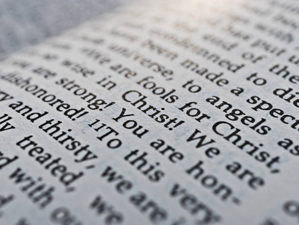 istock Close up words of holy bible 666539326