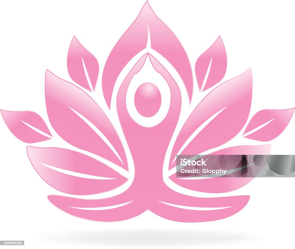 Lotus flower yoga man icon Lotus flower yoga man icon image icon vector art design Zen-like stock vector