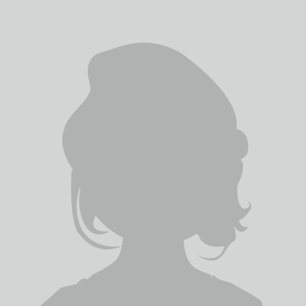 Default placeholder profile icon Default avatar profile icon. Gray placeholder. Woman hair grey stock illustrations