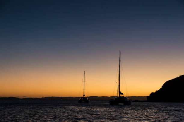 istock Sunset at Anchorage in Carribbean Island 666553434