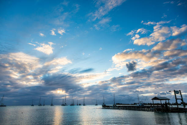 istock Sunset at Anchorage in Carribbean Island 666553492