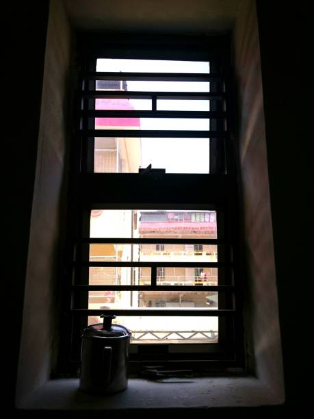 istock Stainless Steel Cup on the window sill 666555560