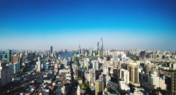 istock Panoramic skyline of Shanghai 666559160