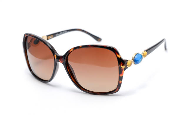 istock women's sunglasses with brown glass isolated on white 666563918
