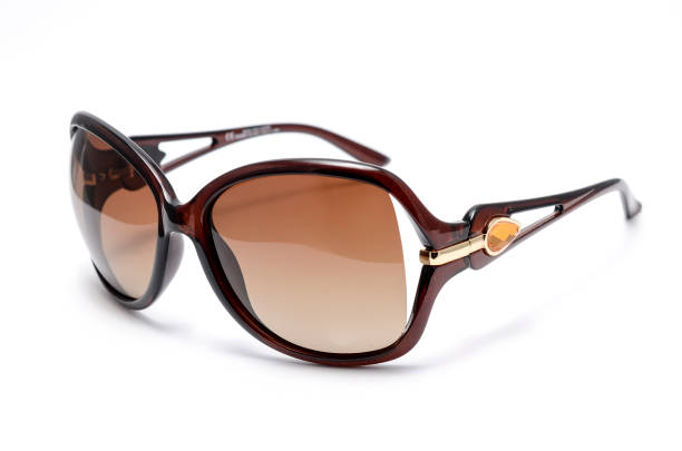 istock women's sunglasses with brown glass isolated on white 666563930