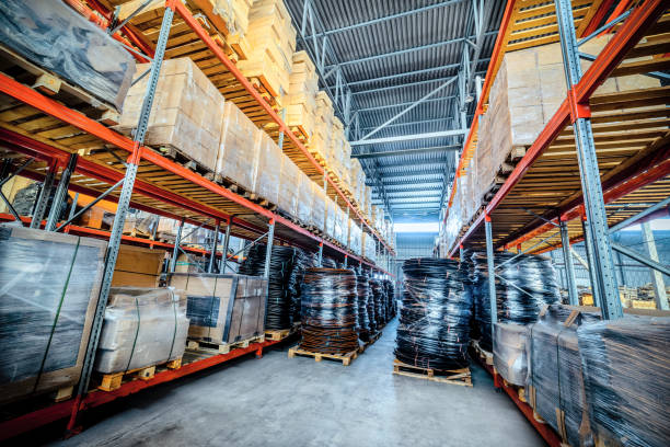 istock Warehouse transport and freight company 666563990