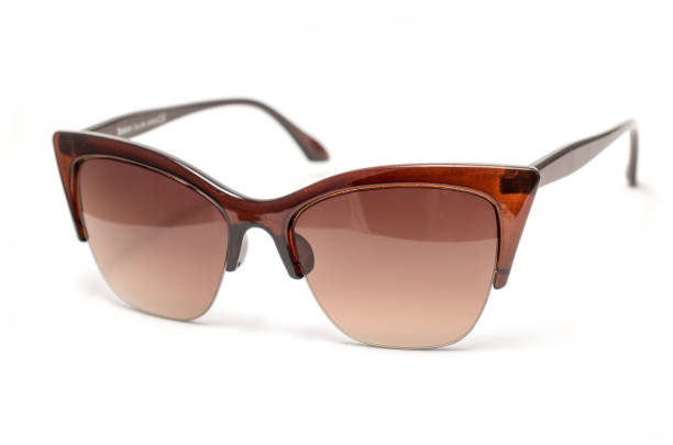 istock women's sunglasses with brown glass isolated on white 666564150