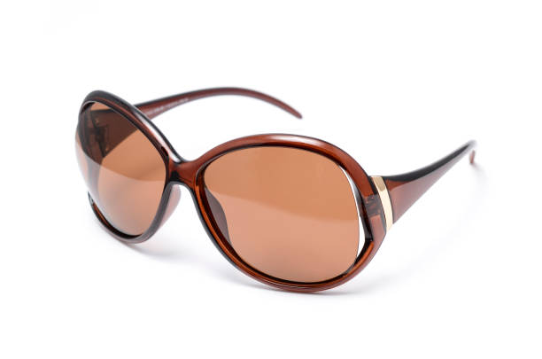 istock women's sunglasses with brown glass isolated on white 666566230