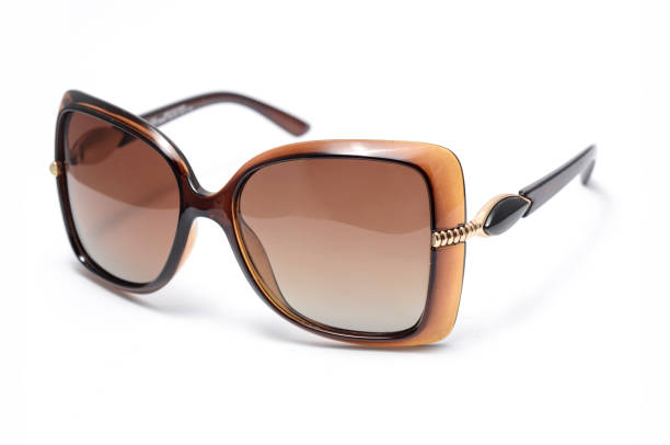 istock women's sunglasses with brown glass isolated on white 666566248