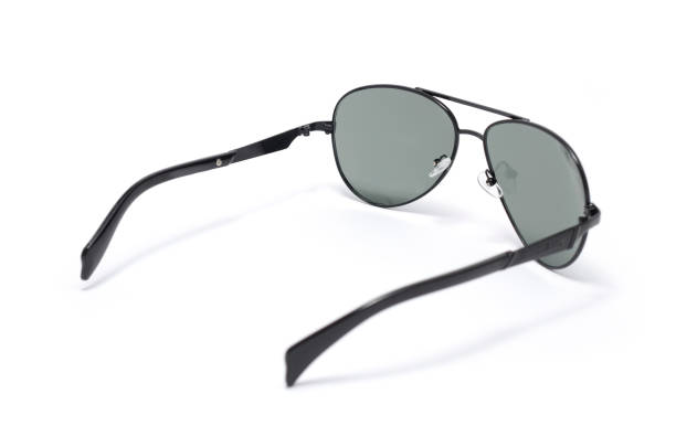 istock Men's sunglasses in metal frame isolated on white 666566742