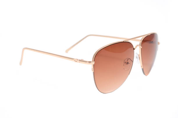 istock Sunglasses in an iron frame with brown glass isolated on white 666566830
