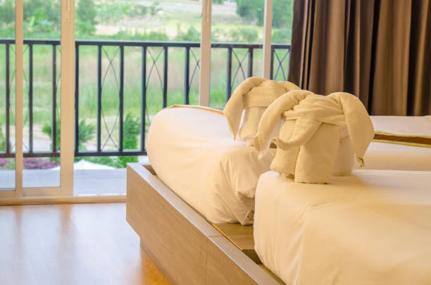 istock Elephant made by towel in thai hotel 666583260