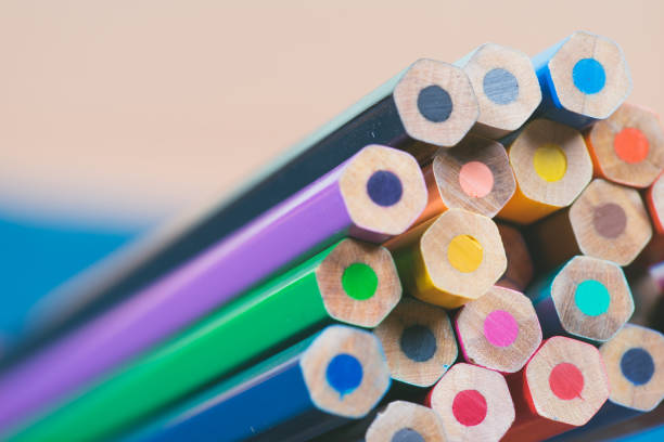 istock Close up view of crayons. Colored Pencils. 666593044