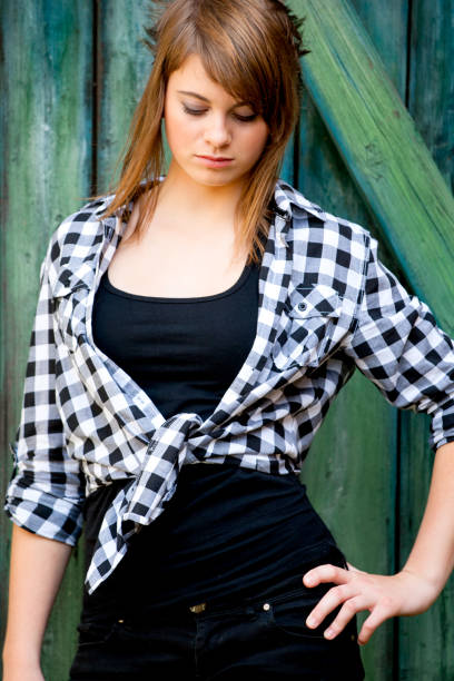 istock Teenage girl model posing 666595978