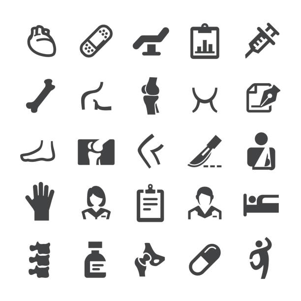 Orthopedic Surgery Icons - Smart Series Orthopedic Surgery Icons arm sling stock illustrations