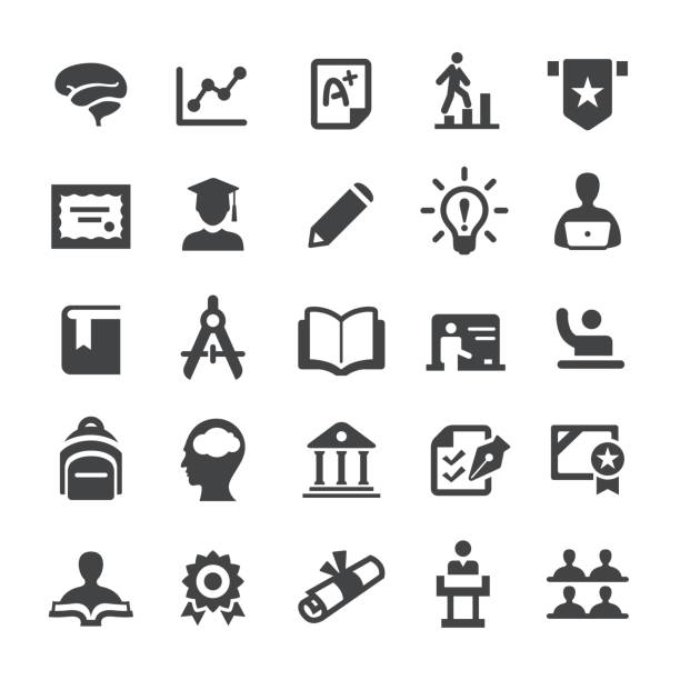 Higher Education Icons - Smart Series Higher Education Icons desk symbols stock illustrations