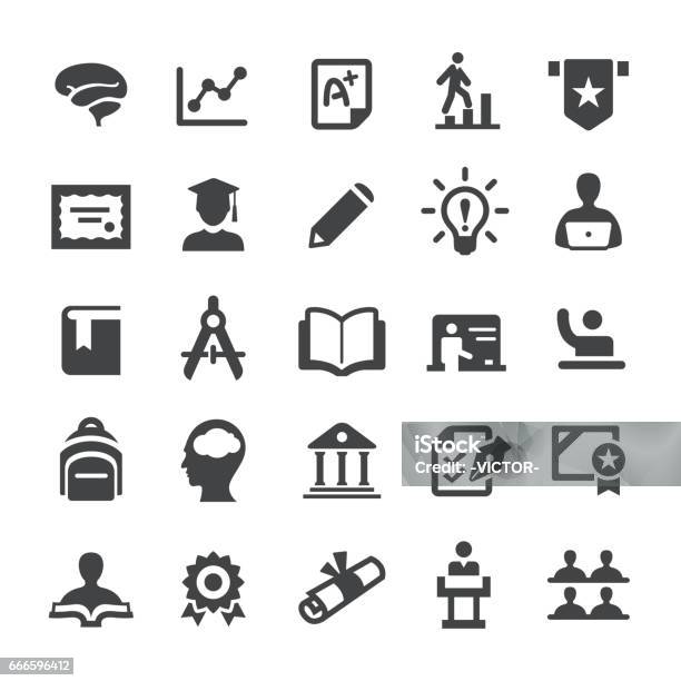 Higher Education Icons Smart Series Stock Illustration - Download Image Now - Icon Symbol, Education, Student