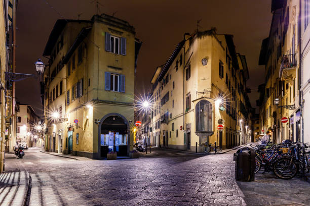 istock Night labyrinths of Florence.Italy 666596428