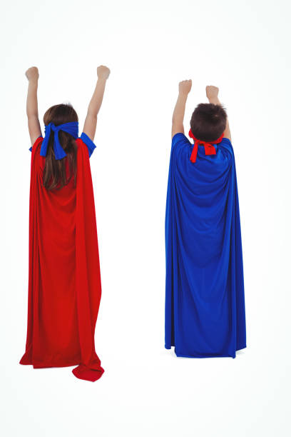 istock Masked kids pretending to be superheroes 666596942