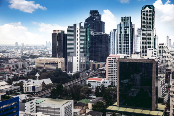 istock Modern building in Bangkok financial district 666596974