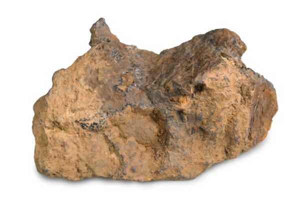 istock Mineral stone limonite (swamp ore) is an iron ore consisting of  hydrated iron oxide-hydroxides. 666603898