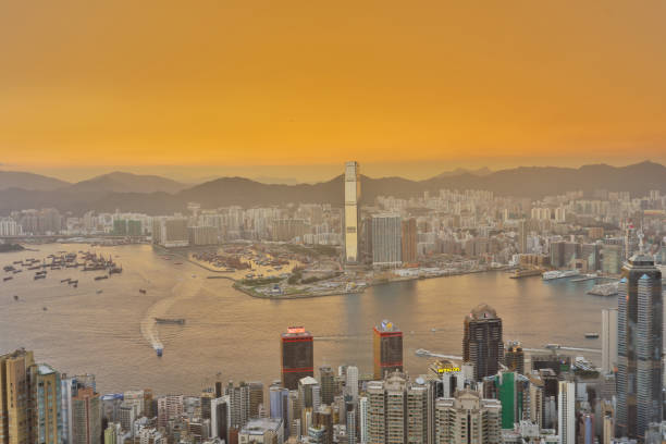 istock Kowloon island from Lugard load view point 666604516
