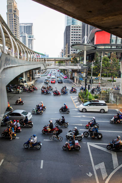 istock Traffic in Bangkok downtown district 666607378