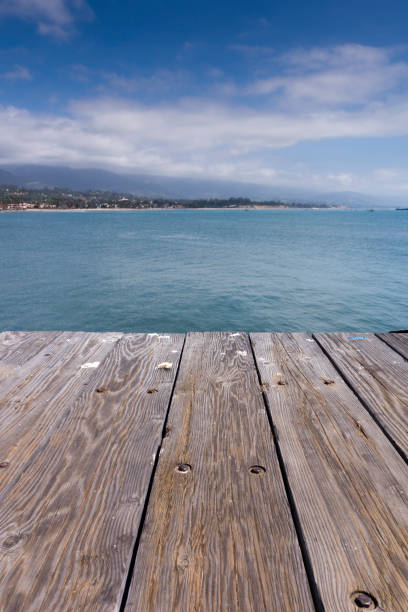 istock Wood floor and sea 666608066