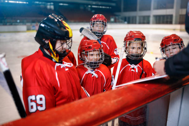 istock Formation strategy in hockey matches 666608838