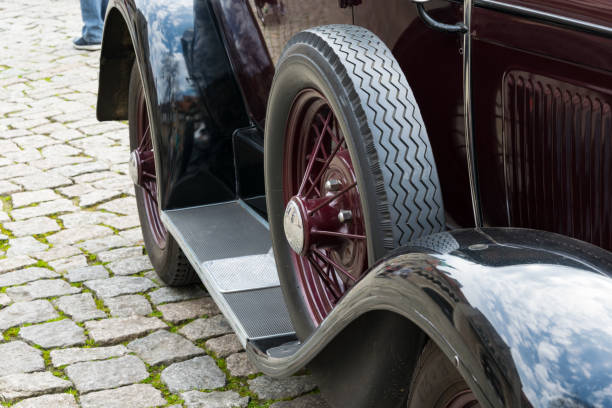 istock Part of Classic Car 666617030