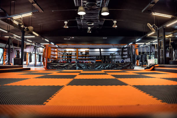 istock Modern thai boxing gym in Thailand 666621118