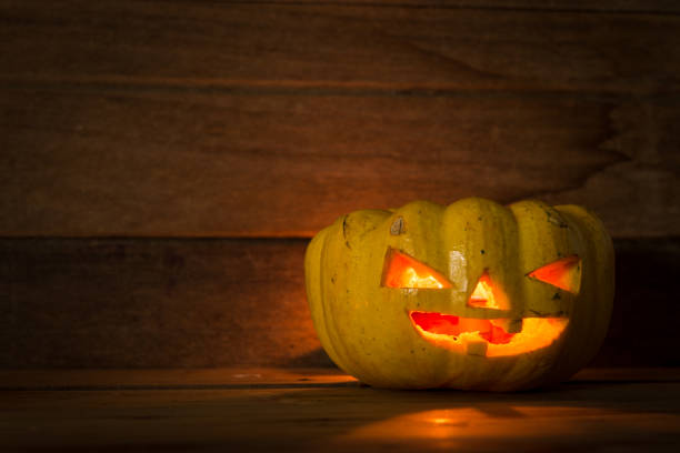 istock Halloween pumpkin on dark background close up shoot 666644566