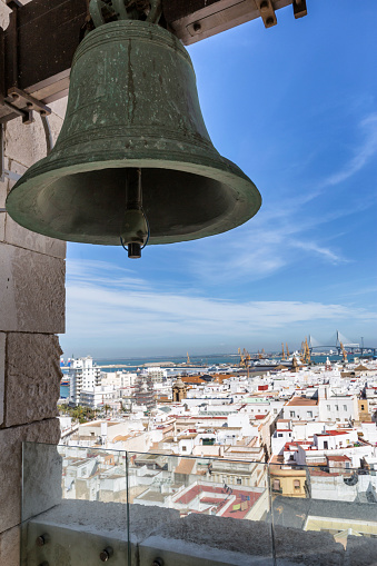 View of the historic center of Cadiz from the bell tower, take in Cadiz, Andalusia, Spain