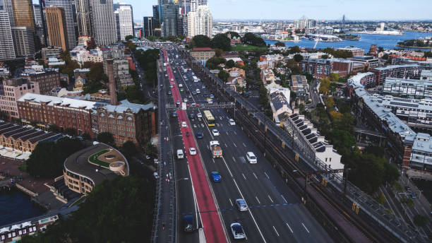 istock Highway continued to the Sydney harbor bridge 666648188